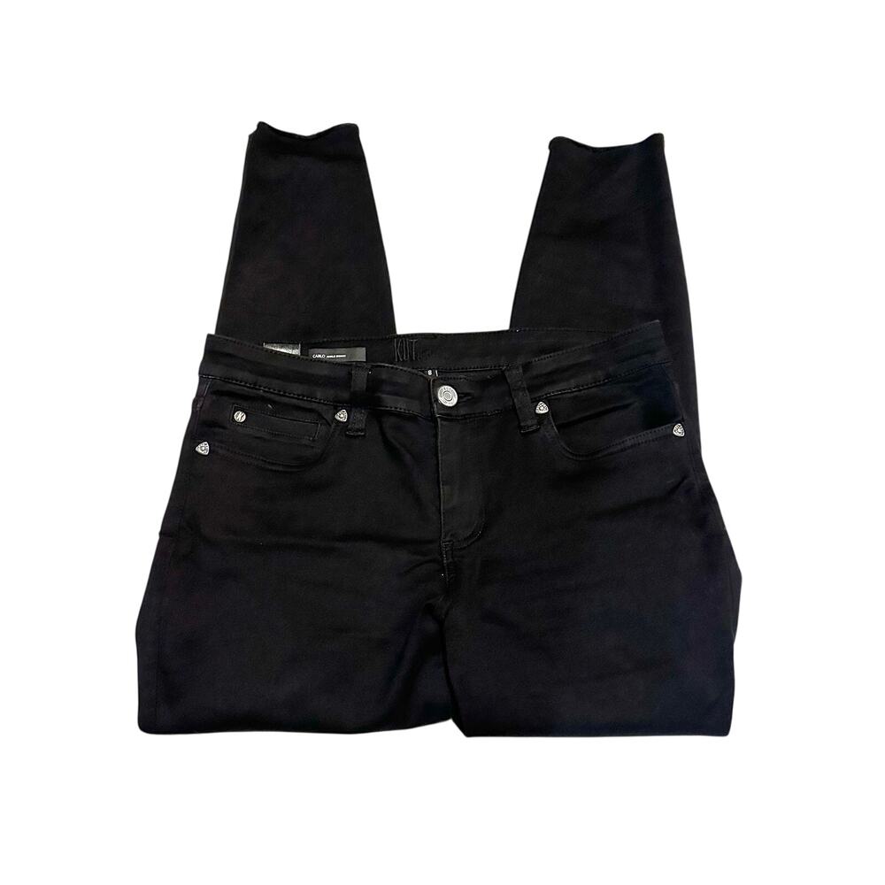 KUT from the Kloth Carlo Ankle Skinny Black Denim Jeans Size 8 Stretch